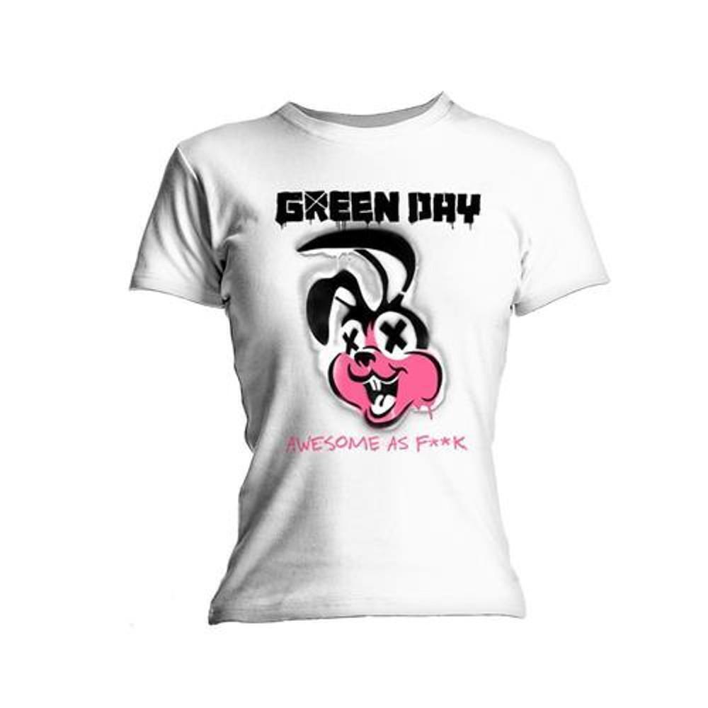 Green Day Womens T Shirt Road Kill Skinny Fit